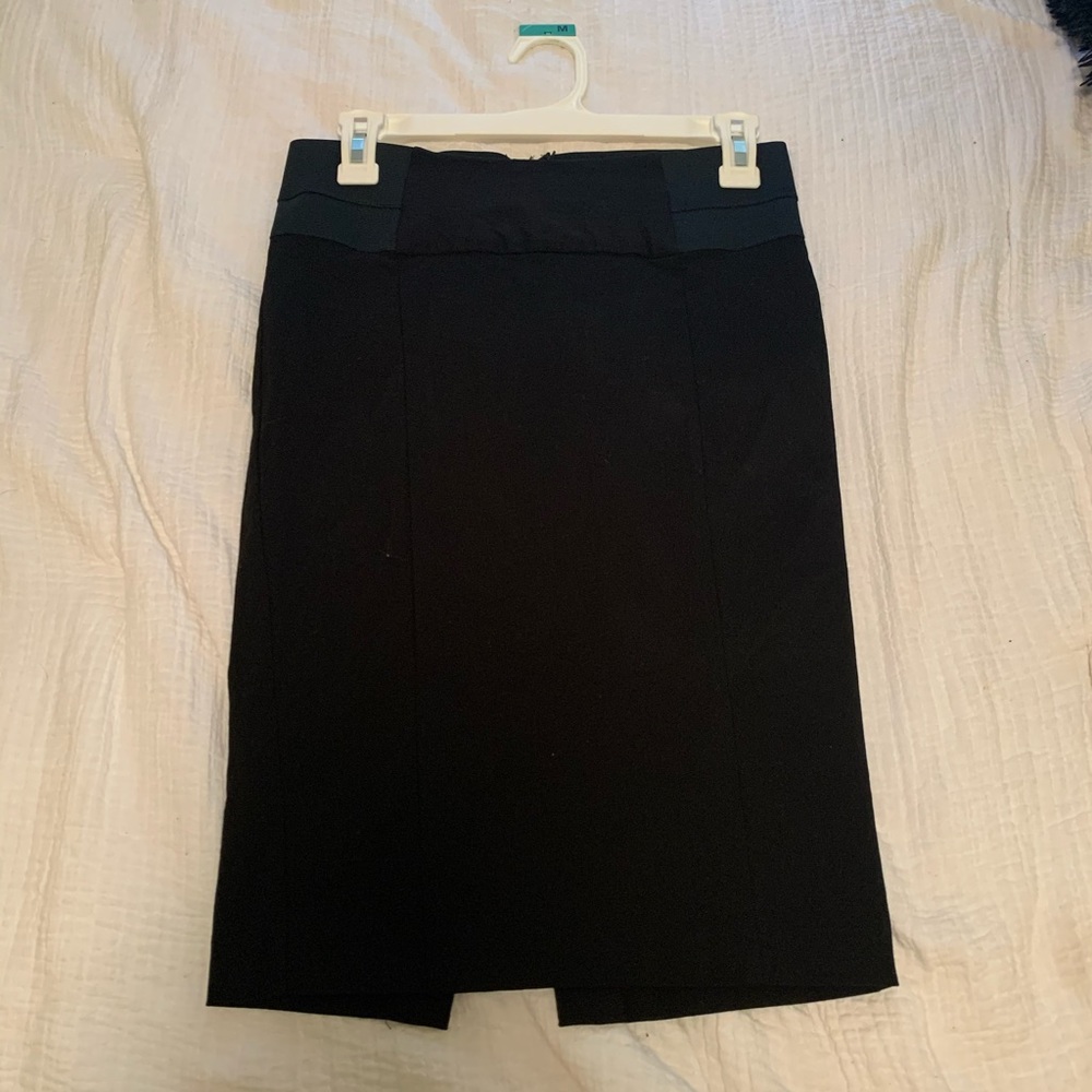 High-waisted Black Pencil Skirt